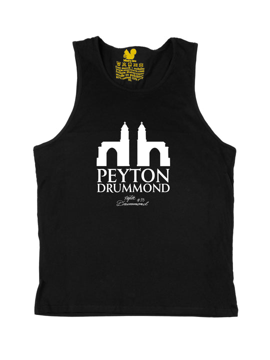 Peyton Drummond Logo White Tank Top