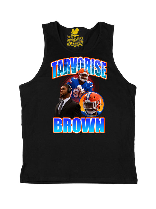 Tarvorise Brown Collage Tank Top