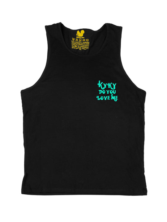 Kyky Do You Love Me Teal Pocket Tank Top