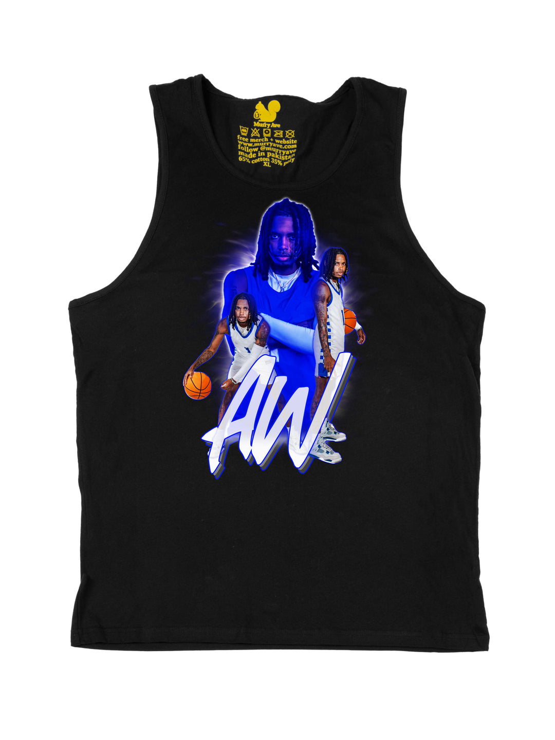 AJ White Collage Tank Top