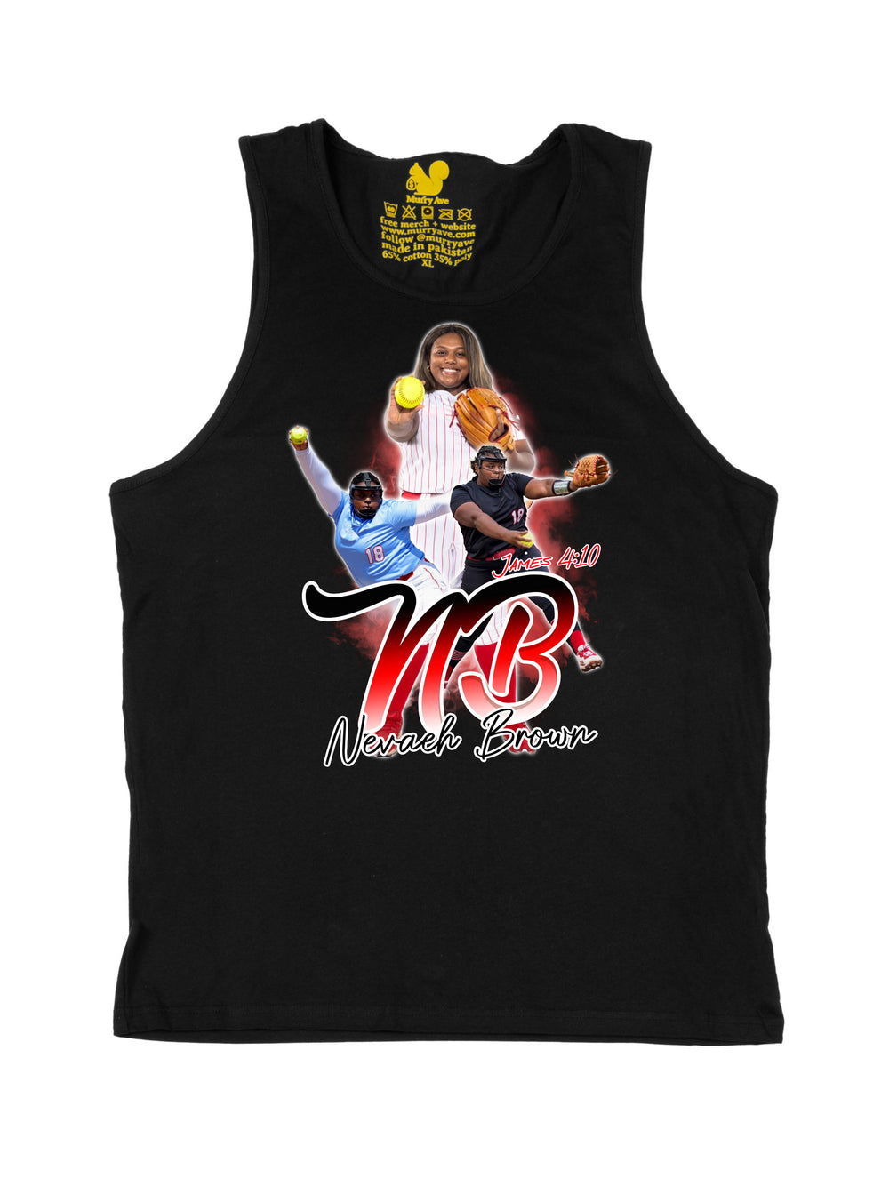 Nevaeh Brown Initials Tank Top