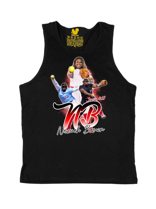 Nevaeh Brown Initials Tank Top