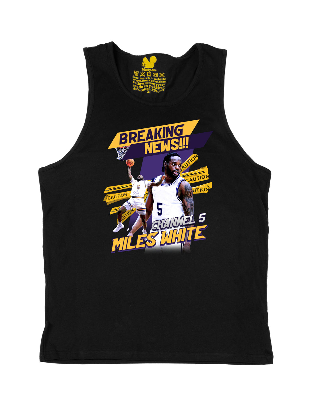 MIles White Collage Tank Top