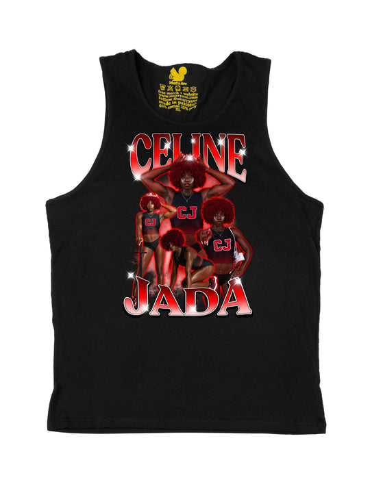 Celine Brown Collage Tank Top