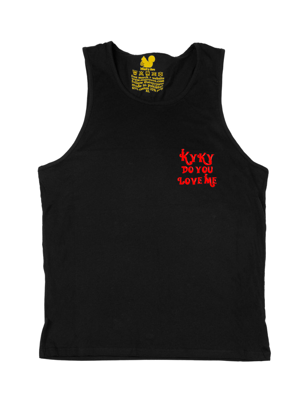 Kyky Do You Love Me Red Pocket Tank Top