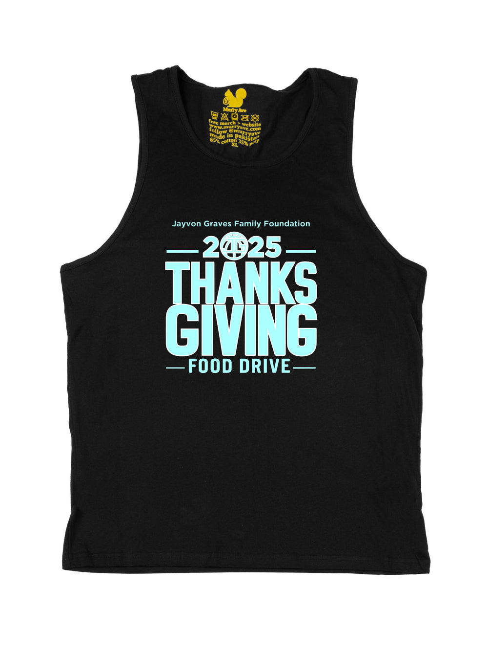 Jayvon Graves Foundation 2025 Thanks Giving Blue R Tank Top