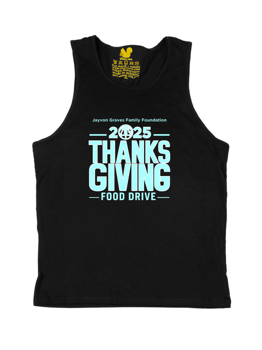 Jayvon Graves Foundation 2025 Thanks Giving Blue R Tank Top