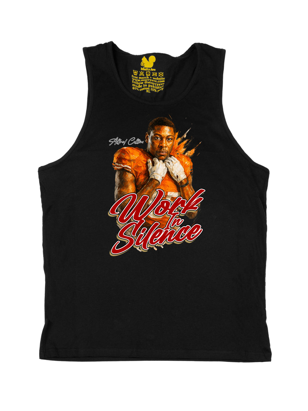 Work In Silence Portrait Tank Top