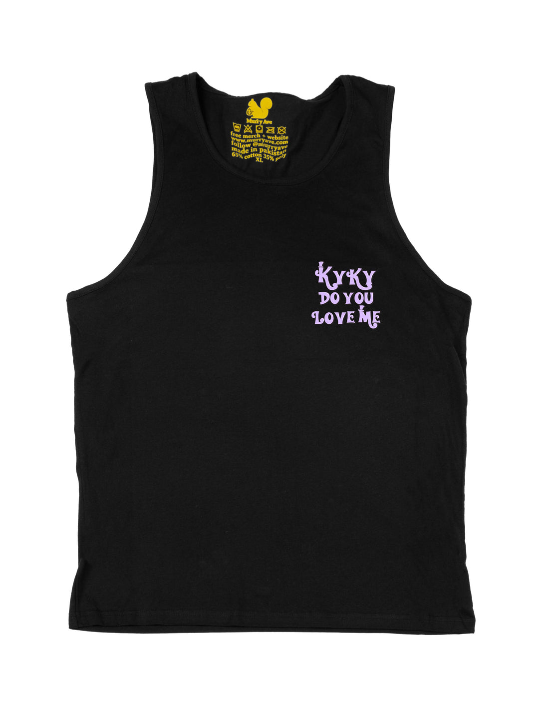 Kyky Do You Love Me Purple Pocket Tank Top