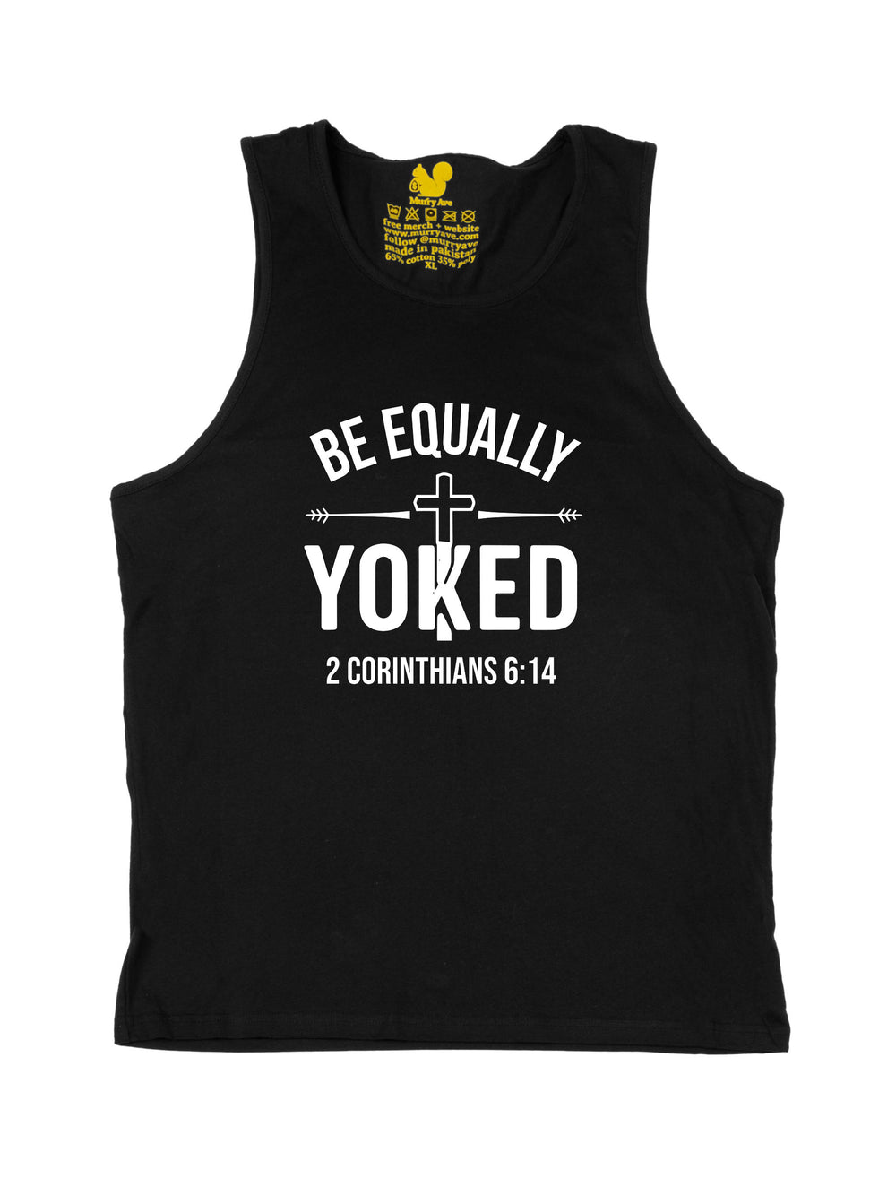 Be Equally Yoked Logo White Tank Top