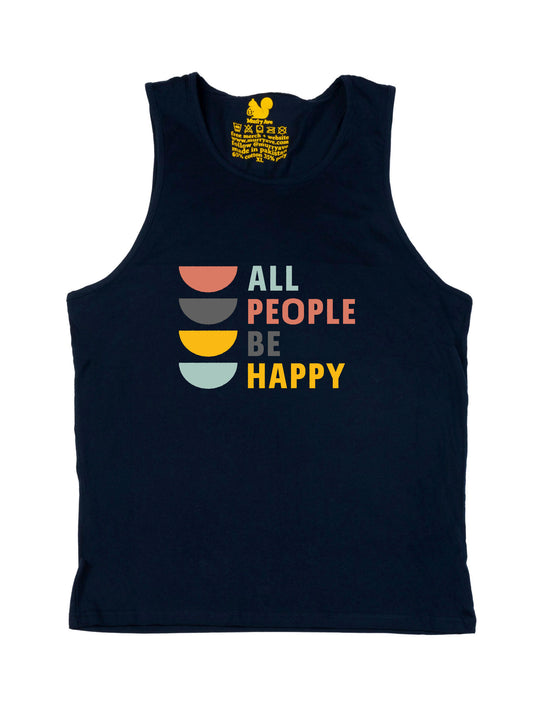 All People Be Happy Logo Tank Top