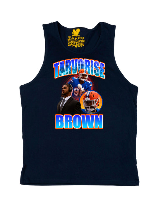 Tarvorise Brown Collage Tank Top
