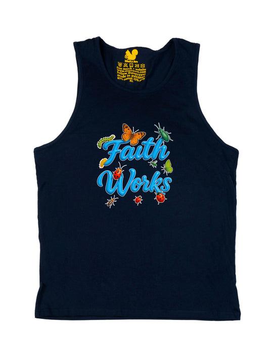 Faith Works Blue Tank Top