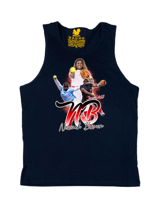 Nevaeh Brown Initials Tank Top