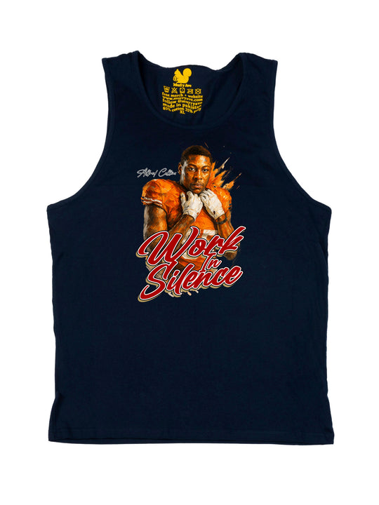 Work In Silence Portrait Tank Top