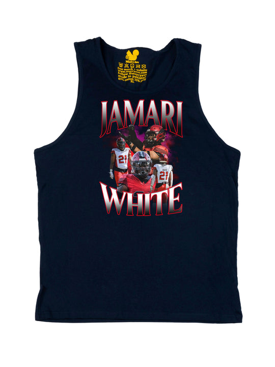 Jamari White Collage Tank Top
