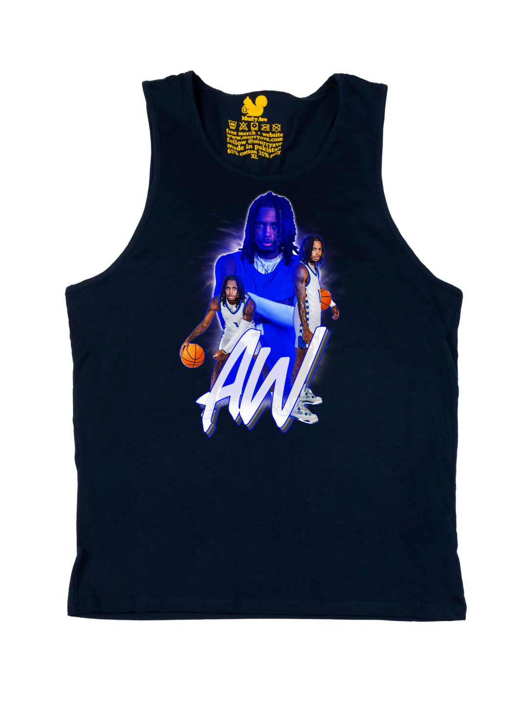 AJ White Collage Tank Top