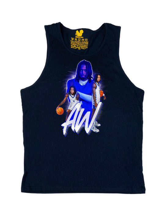 AJ White Collage Tank Top