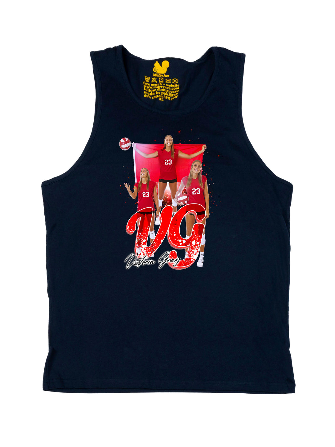 Victoria Gray Initials Tank Top