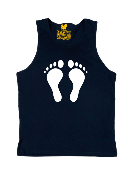KP Footprint White Tank Top