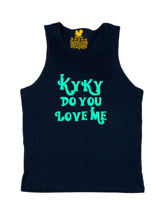 kyky do you love me teal Tank Top