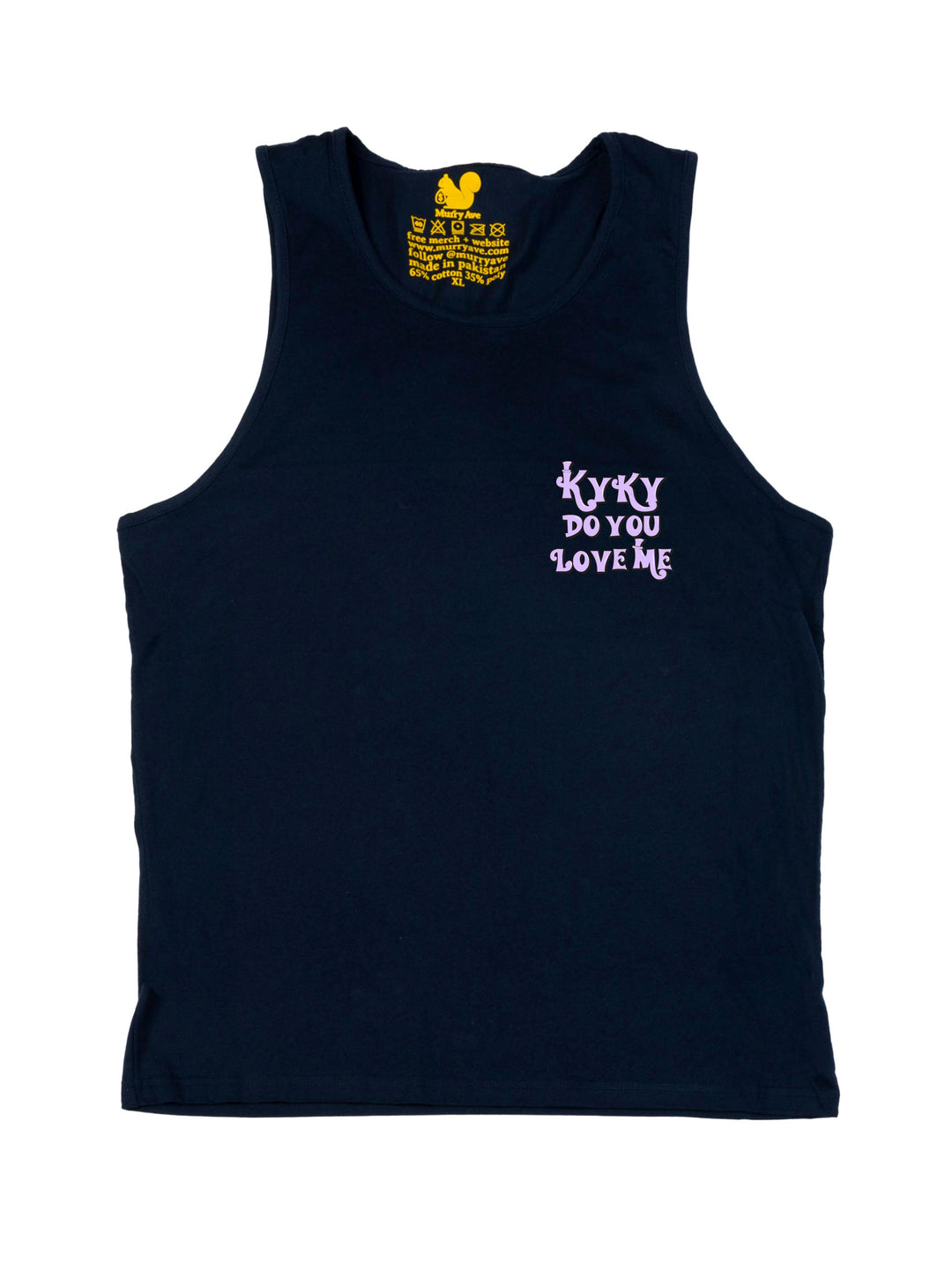 Kyky Do You Love Me Purple Pocket Tank Top