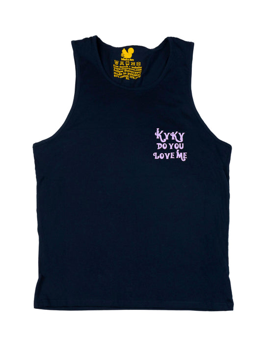Kyky Do You Love Me Purple Pocket Tank Top