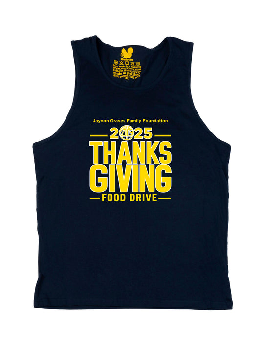Jayvon Graves Foundation 2025 Thanks Giving Yellow R Tank Top