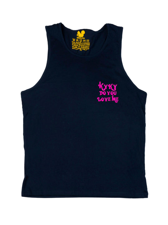Kyky Do You Love Me Pink Pocket Tank Top