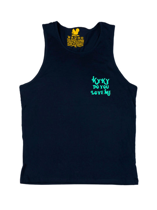 Kyky Do You Love Me Teal Pocket Tank Top