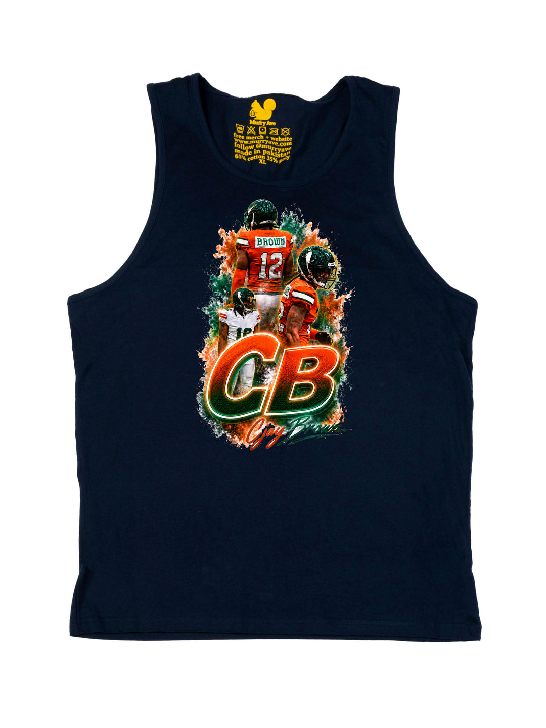 Cjay Brown Initials Tank Top