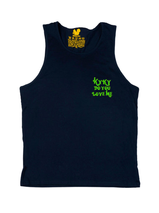 Kyky Do You Love Me Green Pocket Tank Top