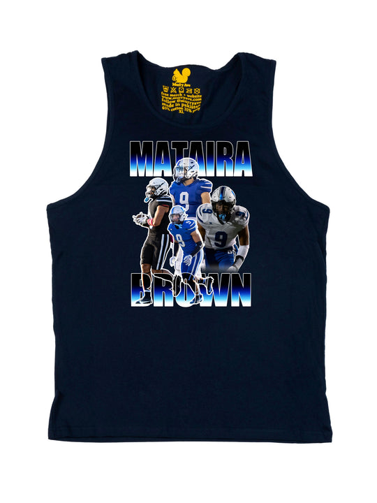 Mataira Brown Collage Tank Top