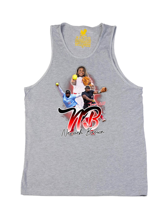 Nevaeh Brown Initials Tank Top