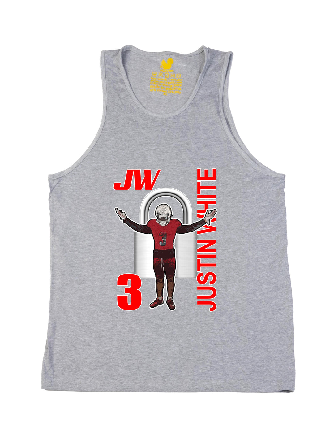 Justin White Tank Top