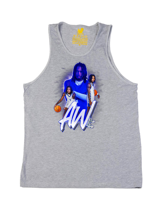 AJ White Collage Tank Top