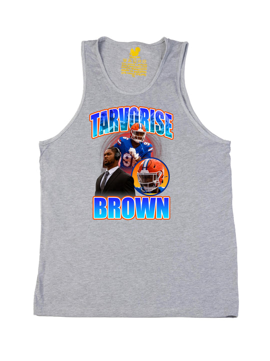 Tarvorise Brown Collage Tank Top