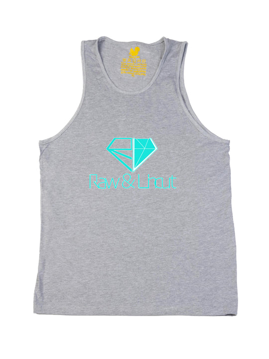 Raw and Uncut Teal Tank Top