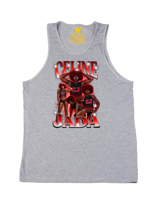 Celine Brown Collage Tank Top