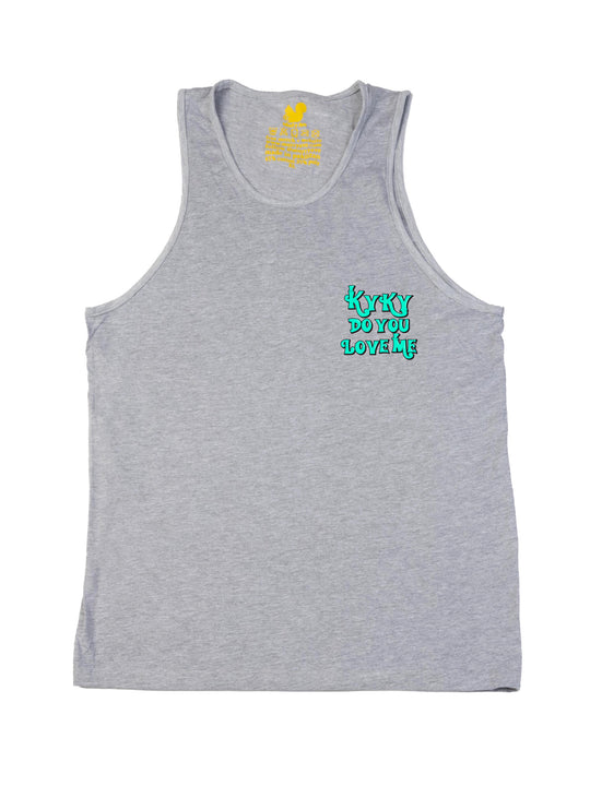 Kyky Do You Love Me Teal Pocket Tank Top