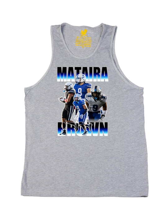 Mataira Brown Collage Tank Top