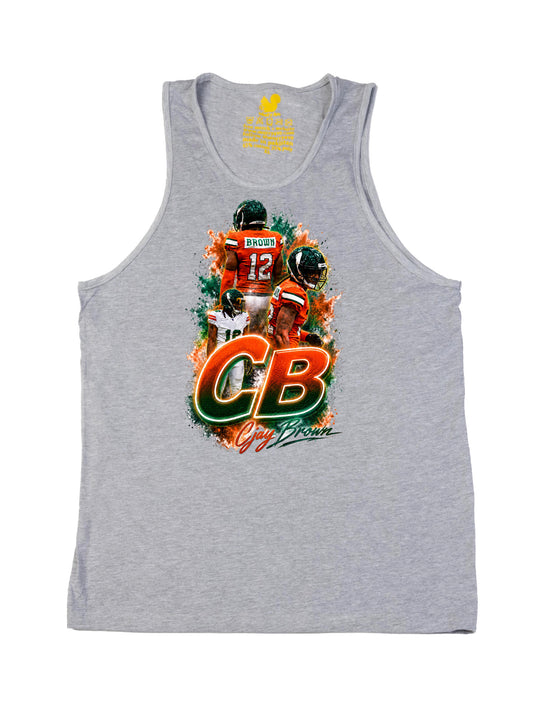 Cjay Brown Initials Tank Top