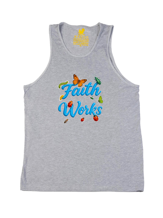 Faith Works Blue Tank Top