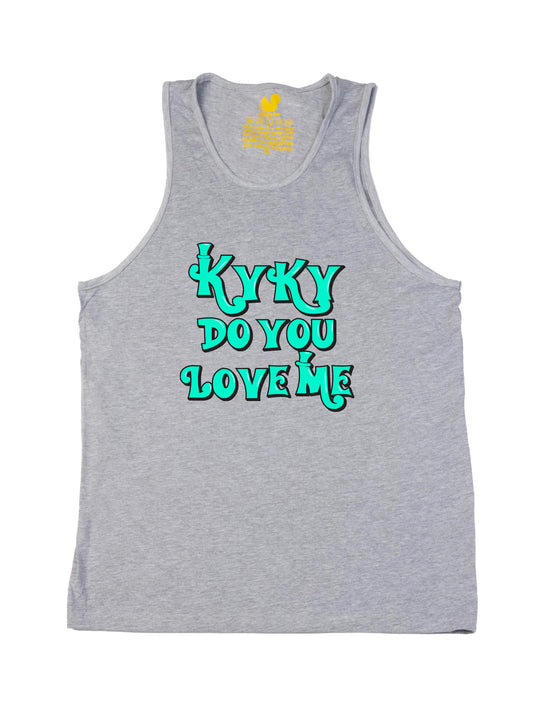 kyky do you love me teal Tank Top