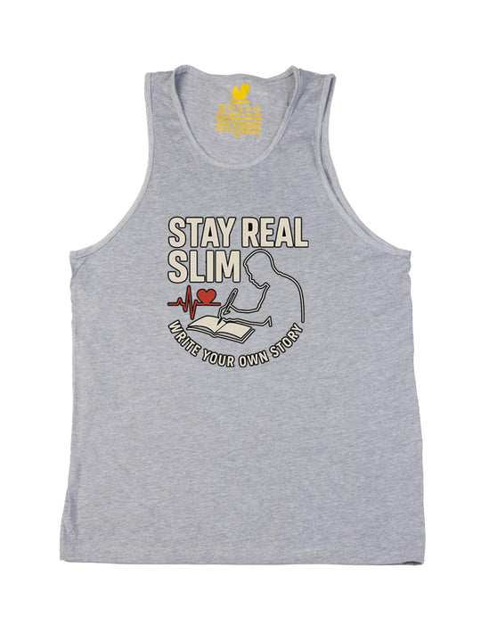 Stay Real Slim Logo Tank Top
