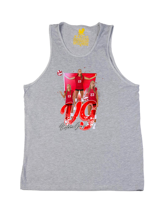 Victoria Gray Initials Tank Top