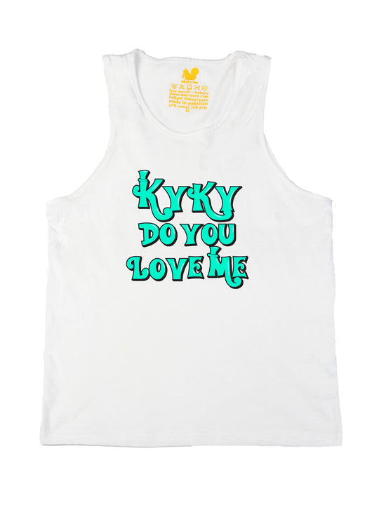 kyky do you love me teal Tank Top
