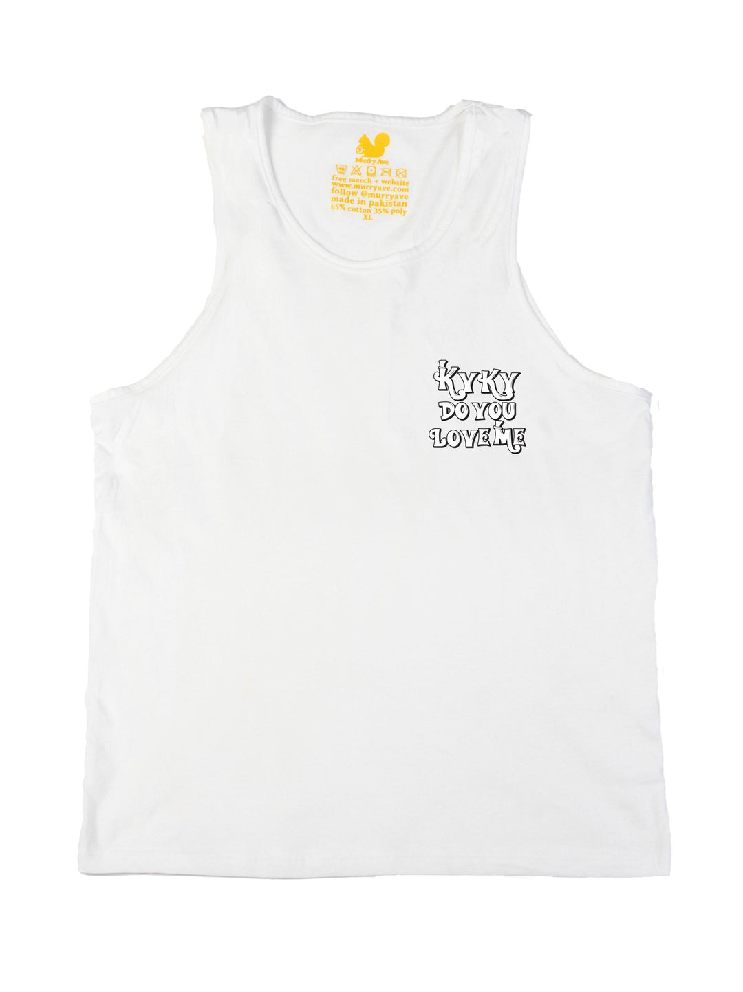 Kyky Do You Love Me White Pocket Tank Top