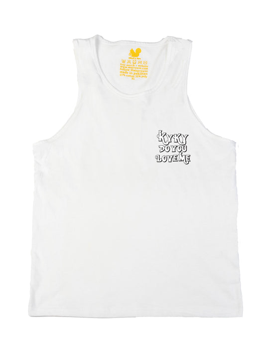 Kyky Do You Love Me White Pocket Tank Top