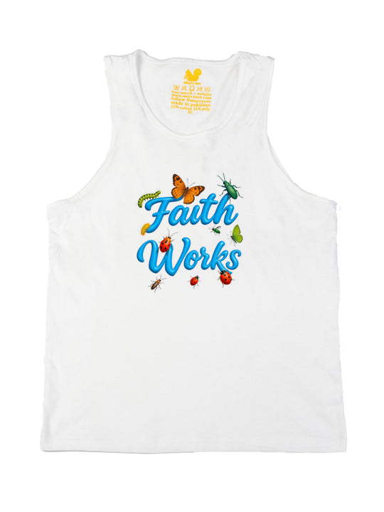 Faith Works Blue Tank Top